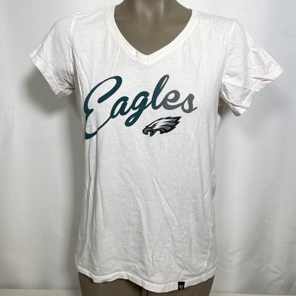 Philadelphia Eagles NFL Football '47 Free Line White T-Shirt Women's MEDIUM